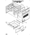 Whirlpool RF370PXDW0 door and drawer diagram