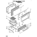 Whirlpool SF302BEAQ1 door and broiler diagram