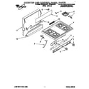 Whirlpool SF302BEAW1 cooktop and control panel diagram