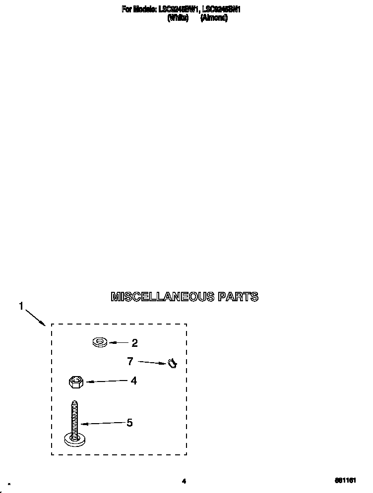 Whirlpool LSC9245BN1 miscellaneous diagram