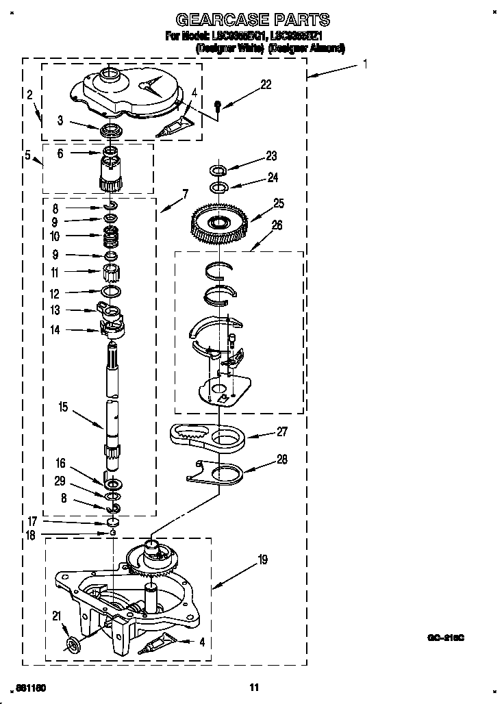 Whirlpool LSC9355BZ1 gearcase diagram