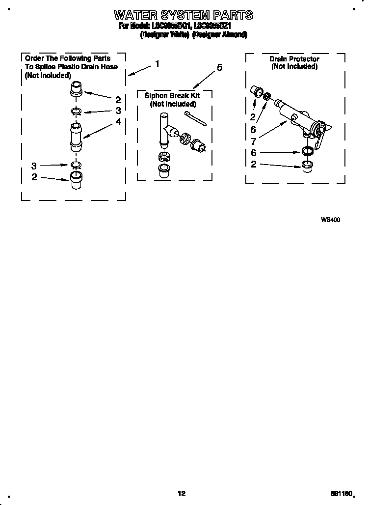 Whirlpool LSC9355BZ1 water system diagram