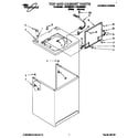 Whirlpool LSC9355BW1 top and cabinet diagram