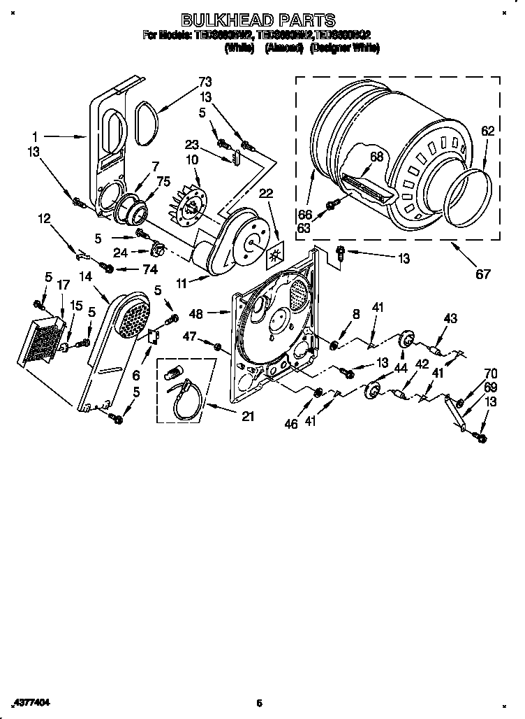 Estate TEDS680BN2 bulkhead diagram