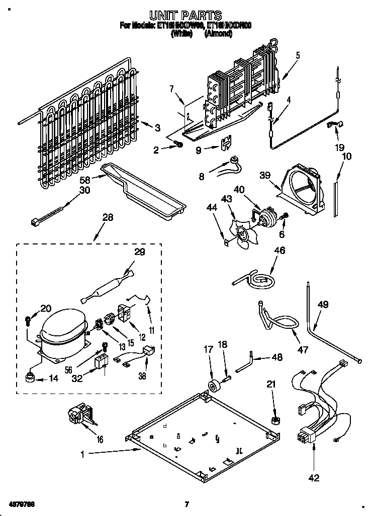 Whirlpool ET18HNXDN00 unit diagram