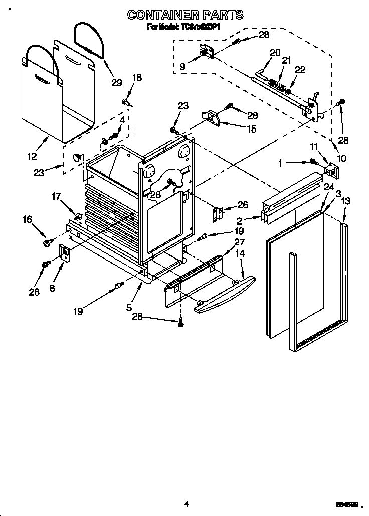 Whirlpool TC8750XBP1 container diagram