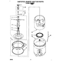 Whirlpool LST6132BW1 agitator, basket and tub diagram