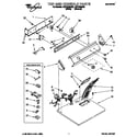 Whirlpool LGV7646AN2 top and console diagram