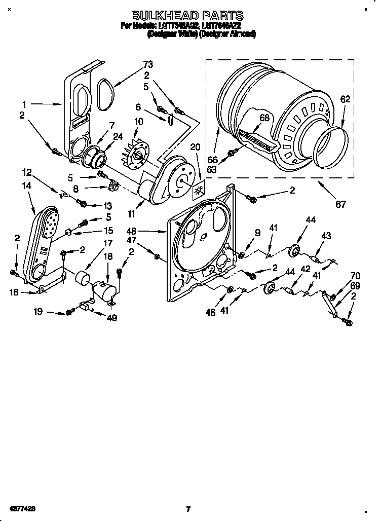 Whirlpool LGT7646AQ2 bulkhead diagram