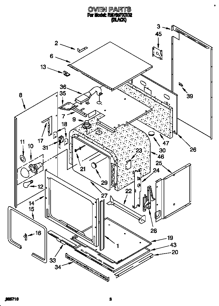Whirlpool RM765PXBB2 oven diagram