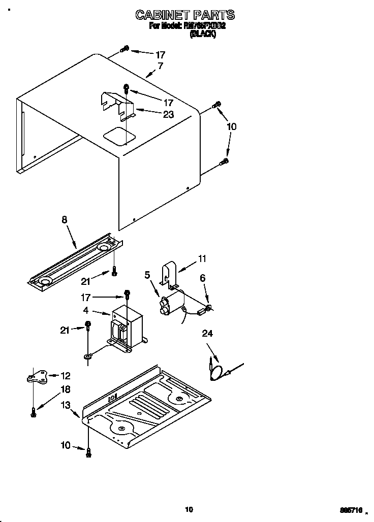 Whirlpool RM765PXBB2 cabinet diagram