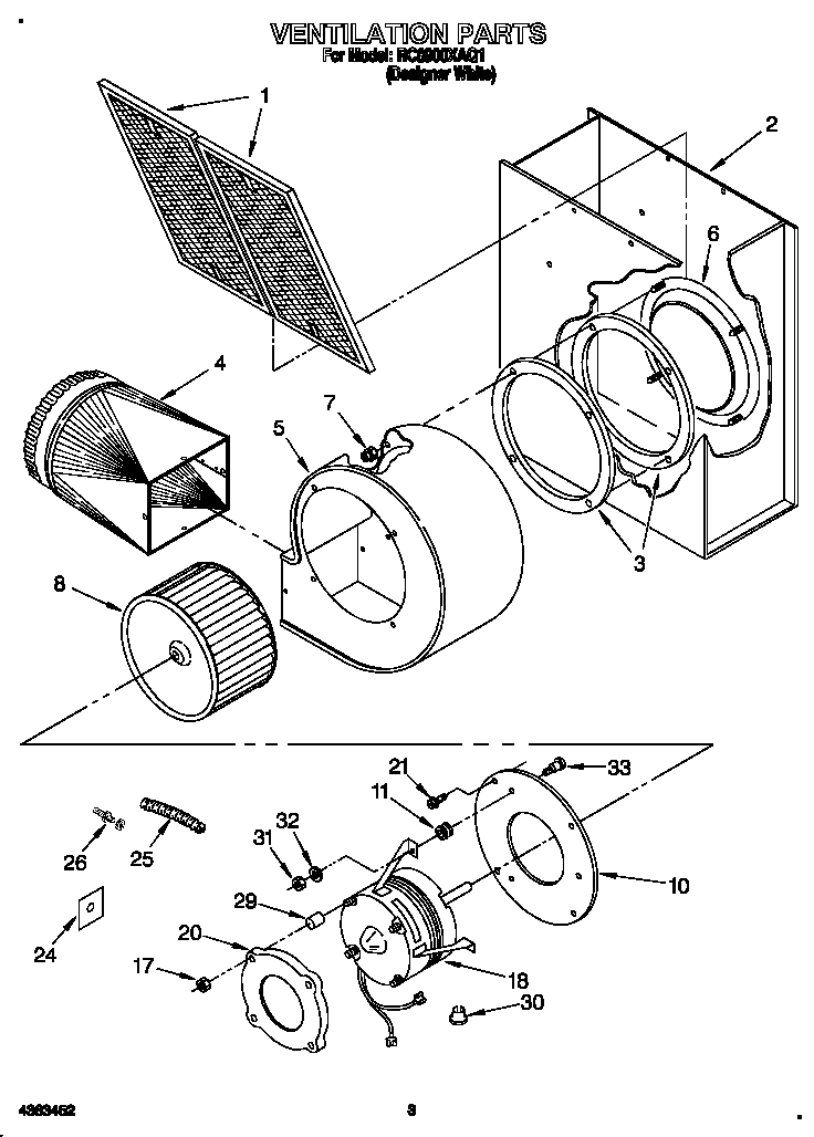 Whirlpool RC8900XAQ1 ventilation diagram