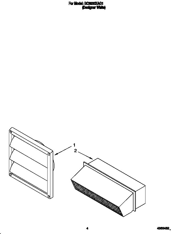 Whirlpool RC8900XAQ1 duct system diagram