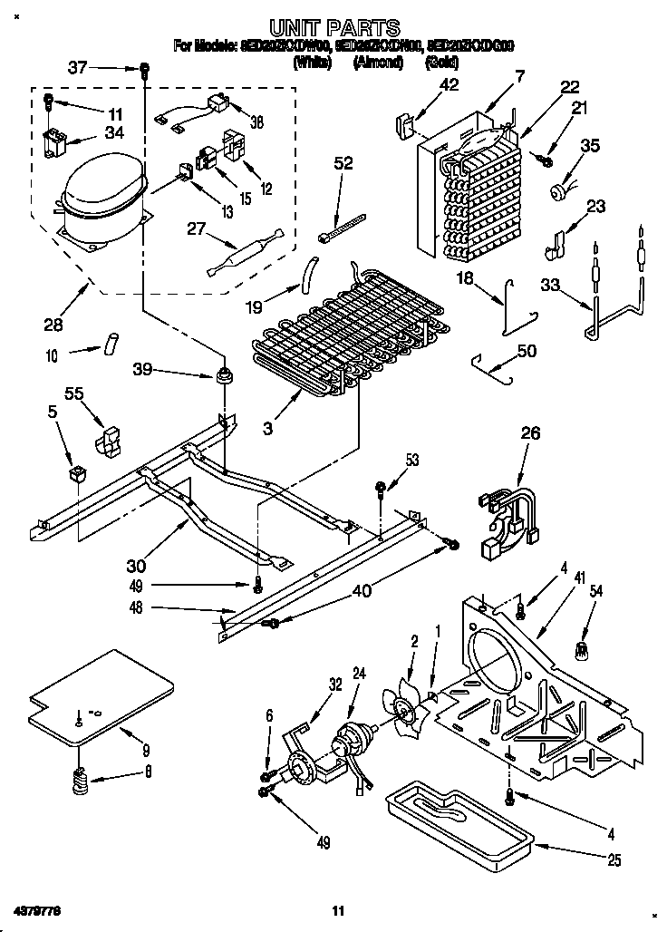 Whirlpool 8ED20ZKXDN00 unit diagram