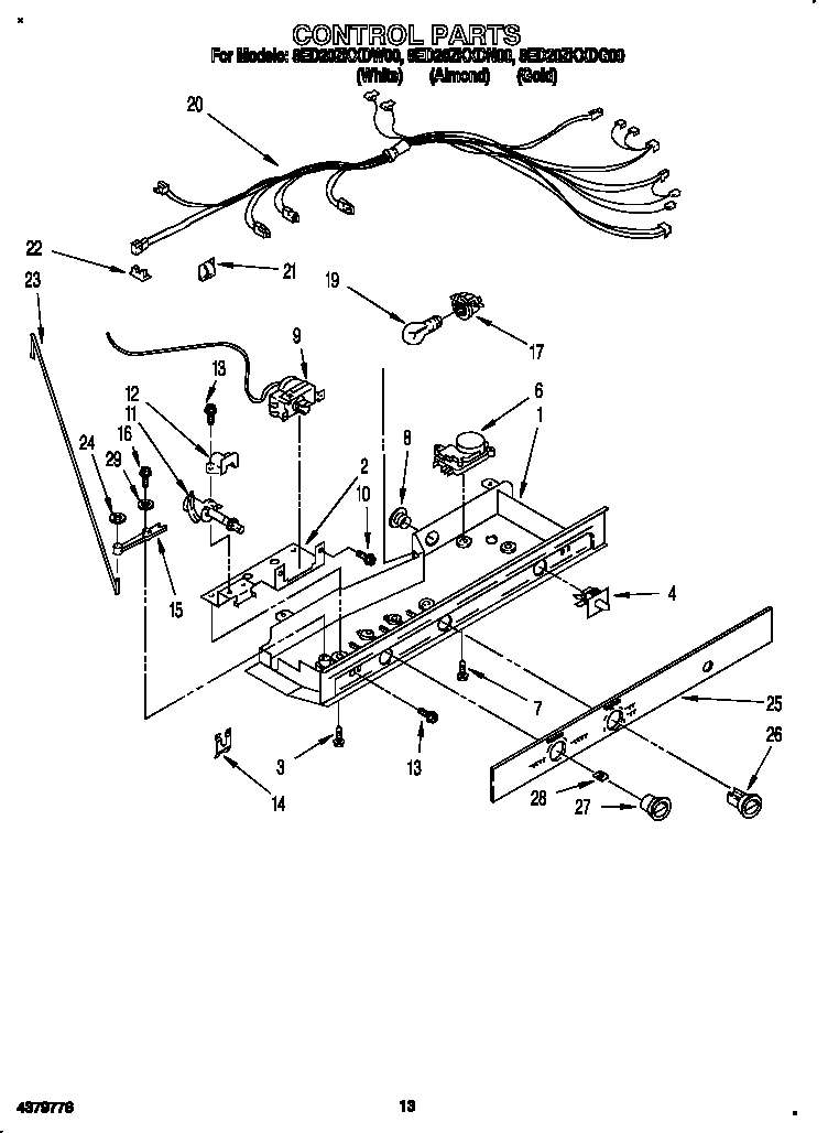 Whirlpool 8ED20ZKXDN00 control diagram