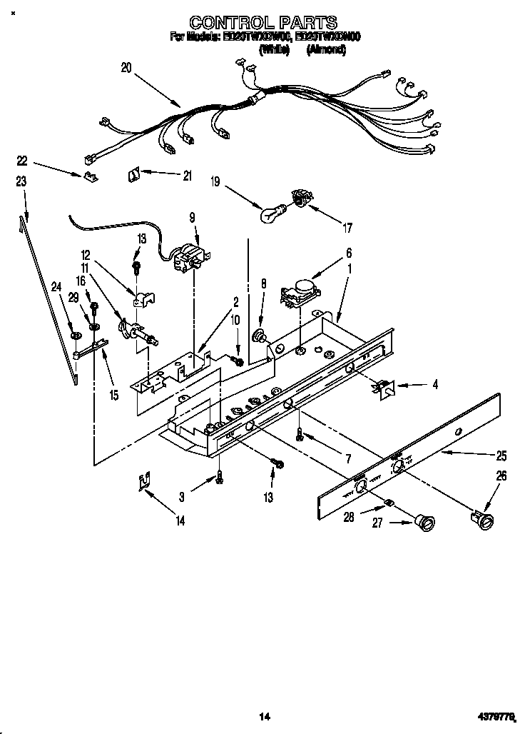 Whirlpool ED20TWXDW00 control diagram