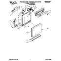 Whirlpool DU830CWDB0 frame and console diagram