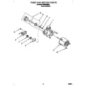 Whirlpool DU830CWDB0 pump and motor diagram