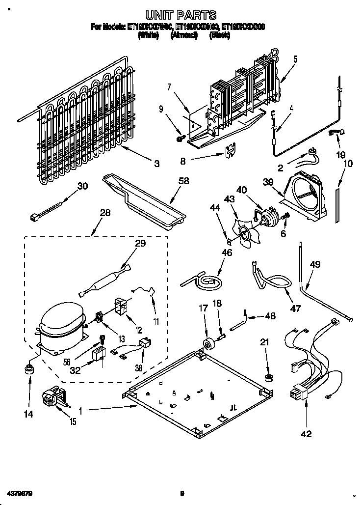 Whirlpool ET19DKXDB00 unit diagram