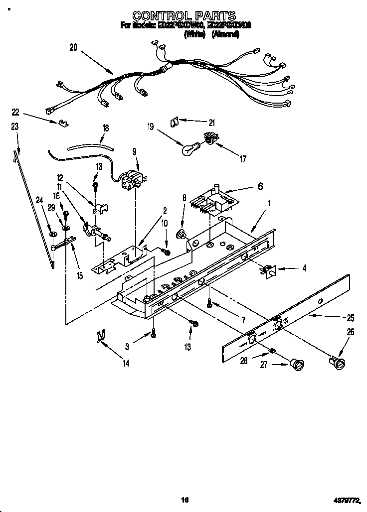 Whirlpool ED22PSXDN00 control diagram