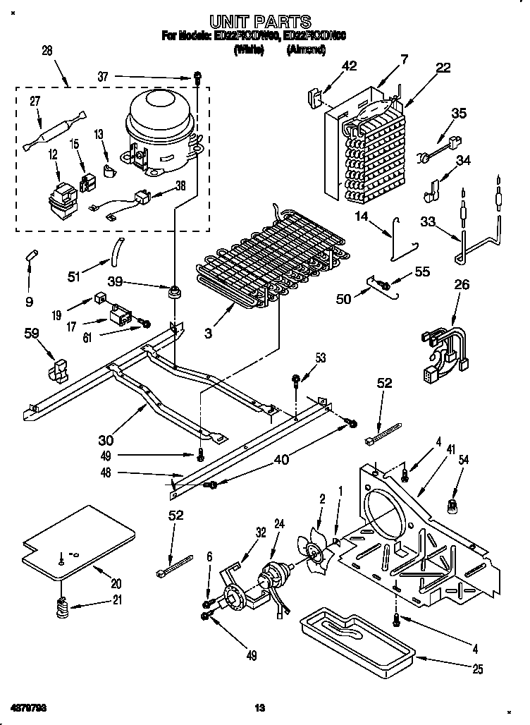 Whirlpool ED22PKXDW00 unit diagram