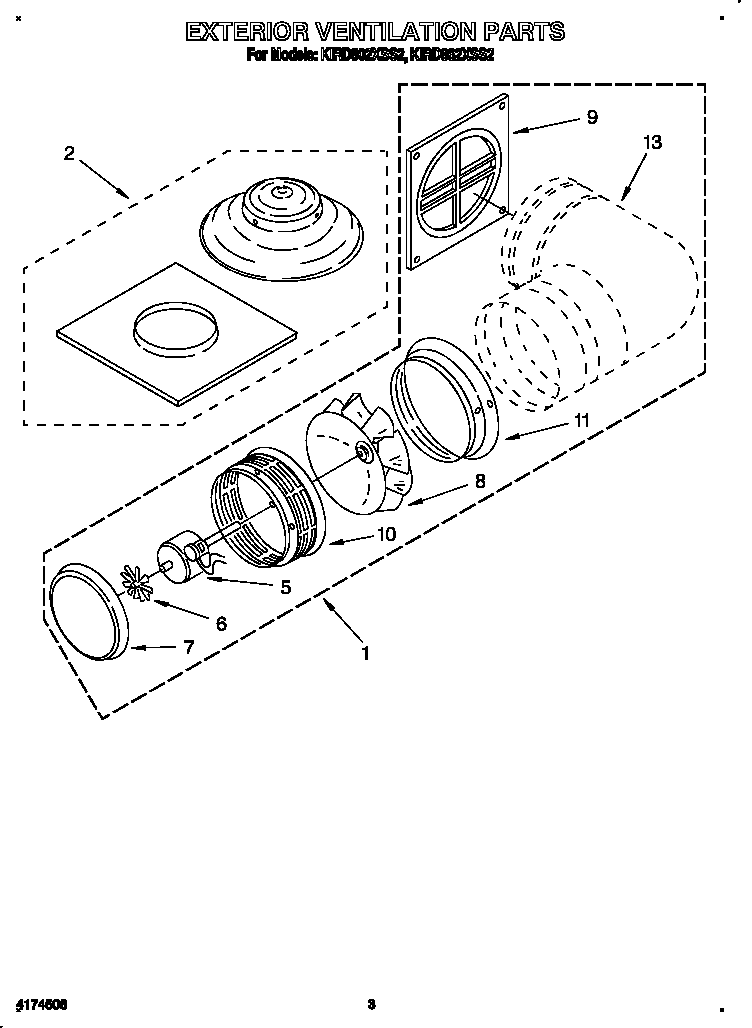 KitchenAid KIRD862XSS2 exterior ventilation diagram