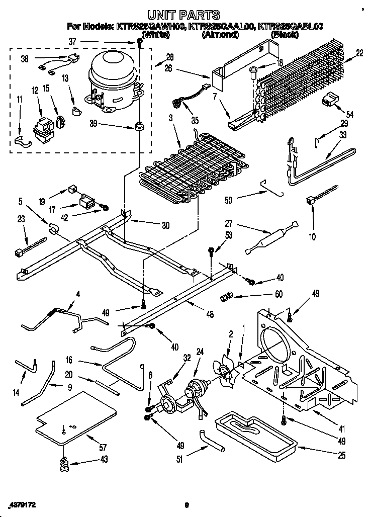 KitchenAid KTRS25QAWH00 unit diagram