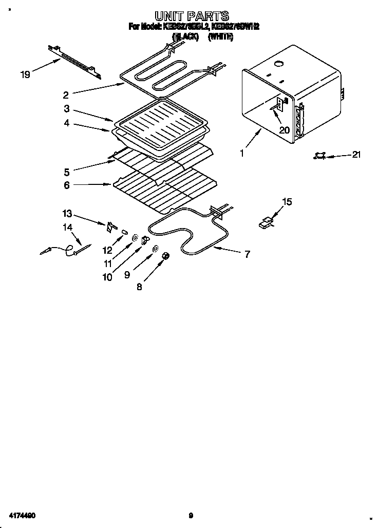 KitchenAid KEBS276BBL2 unit diagram