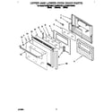 KitchenAid KEBS277BAL2 upper and lower oven door diagram