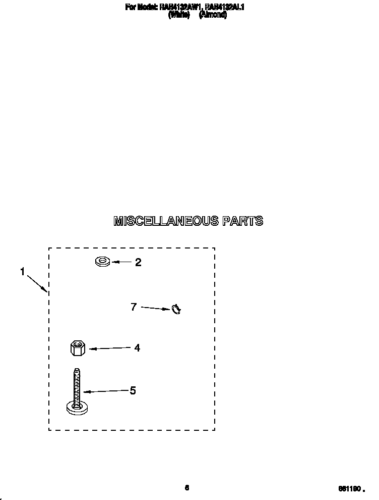 Roper RAB4132AW1 miscellaneous diagram