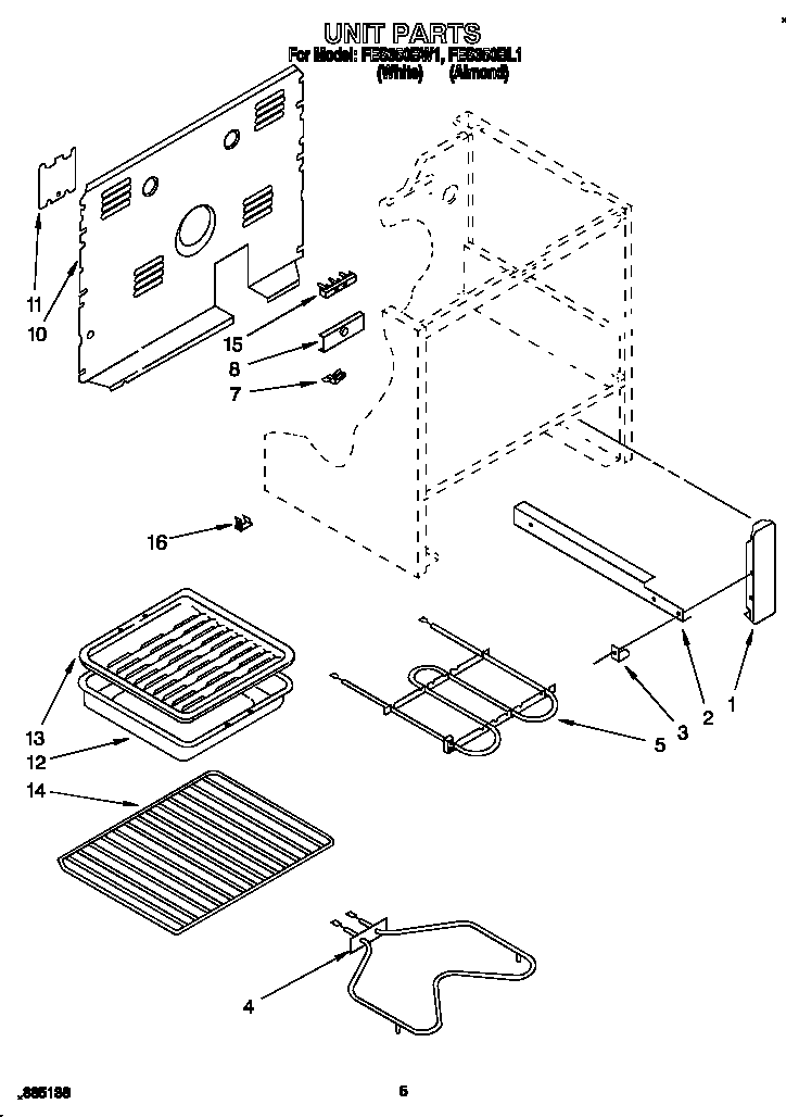 Estate FES350BL1 unit diagram