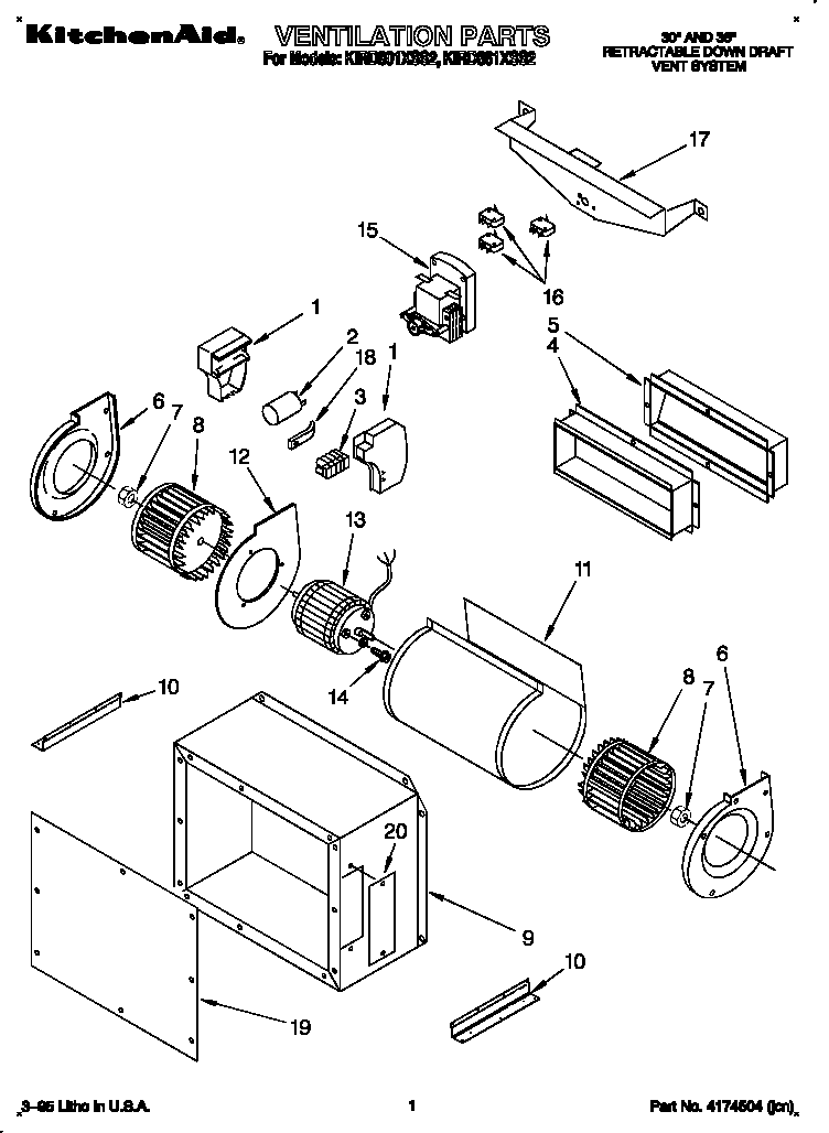 KitchenAid KIRD861XSS2 ventilation diagram