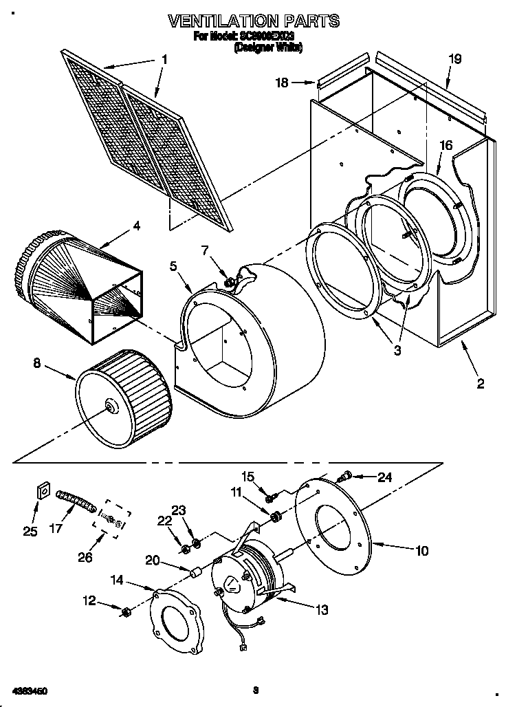 Whirlpool SC8900EXQ3 ventilation diagram