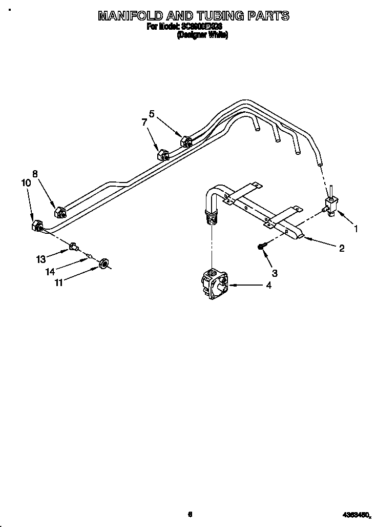 Whirlpool SC8900EXQ3 manifold and tubing diagram