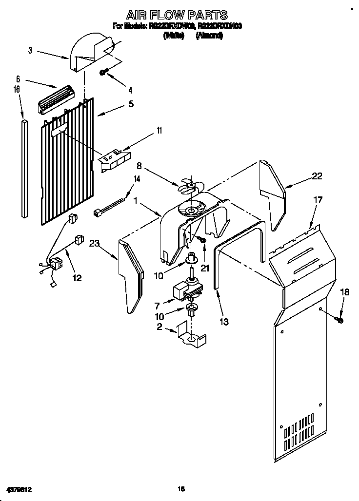 Roper RS22BRXDW00 air flow diagram