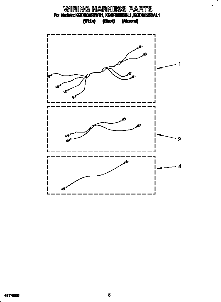 KitchenAid KGCR025BAL1 wiring harness diagram
