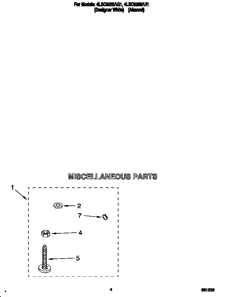 Whirlpool 4LSC9255AN1 miscellaneous diagram