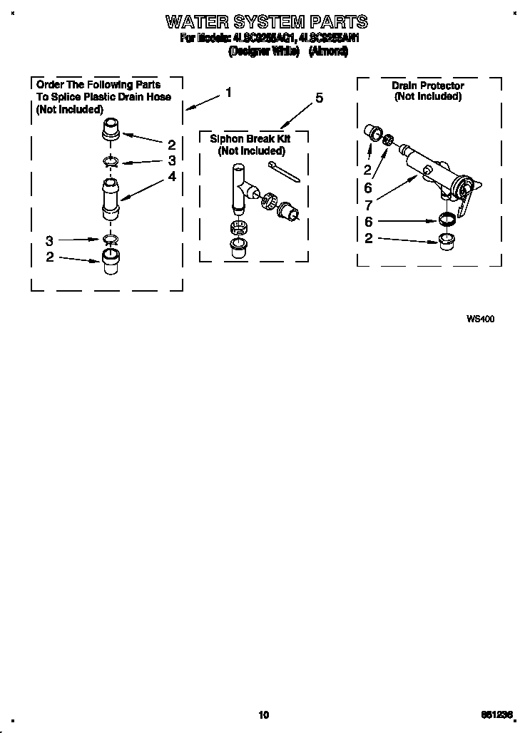 Whirlpool 4LSC9255AN1 water system diagram
