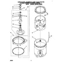 Whirlpool CAE2792AN0 agitator, basket and tub diagram