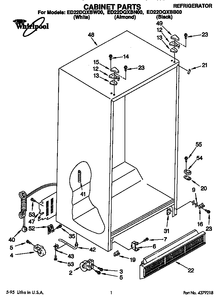 KitchenAid ED22DQXBN00 cabinet diagram