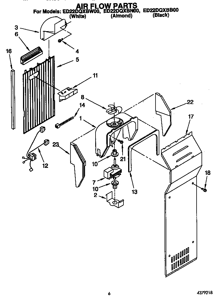 KitchenAid ED22DQXBN00 air flow diagram