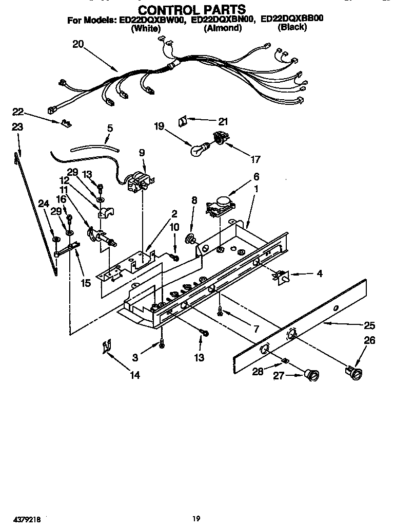 KitchenAid ED22DQXBN00 control diagram