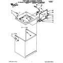 Whirlpool LLR6233AN0 top and cabinet diagram