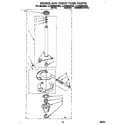 Whirlpool LLR6233AN0 brake and drive tube diagram