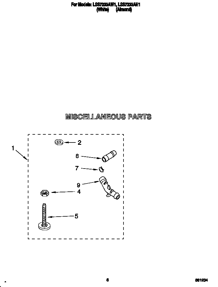 Whirlpool LSS7233AW1 miscellaneous diagram