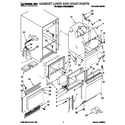 Whirlpool JT051CAE2512 cabinet liner and door diagram