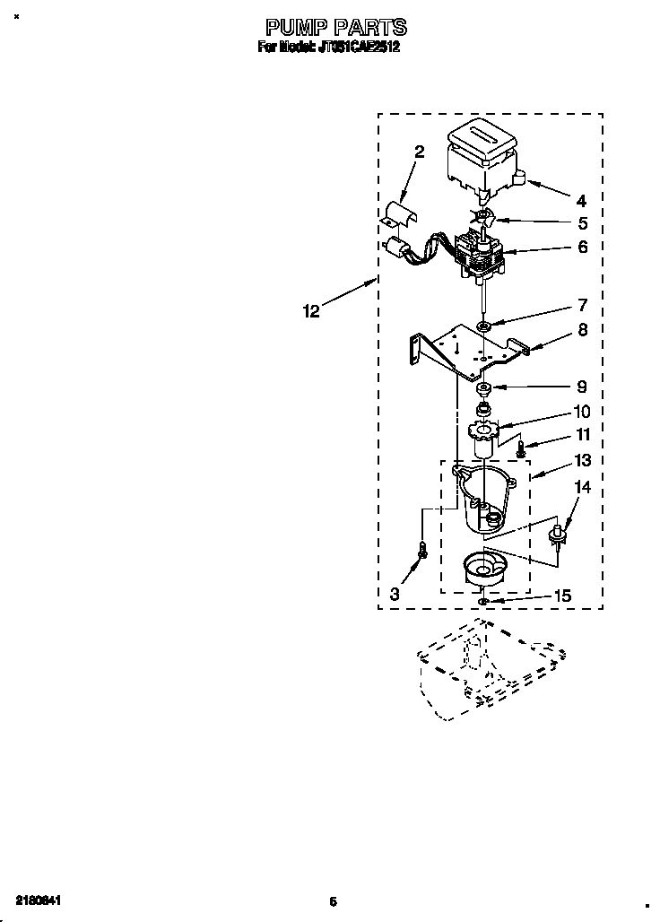 Whirlpool JT051CAE2512 pump diagram
