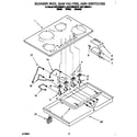 KitchenAid KGCT365BBL2 burner box, gas valves, and switches diagram