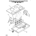 KitchenAid KGCT365BAL1 burner box, gas valves, and switches diagram
