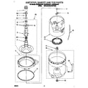 Whirlpool 8LSP8245AN1 agitator, basket and tub diagram